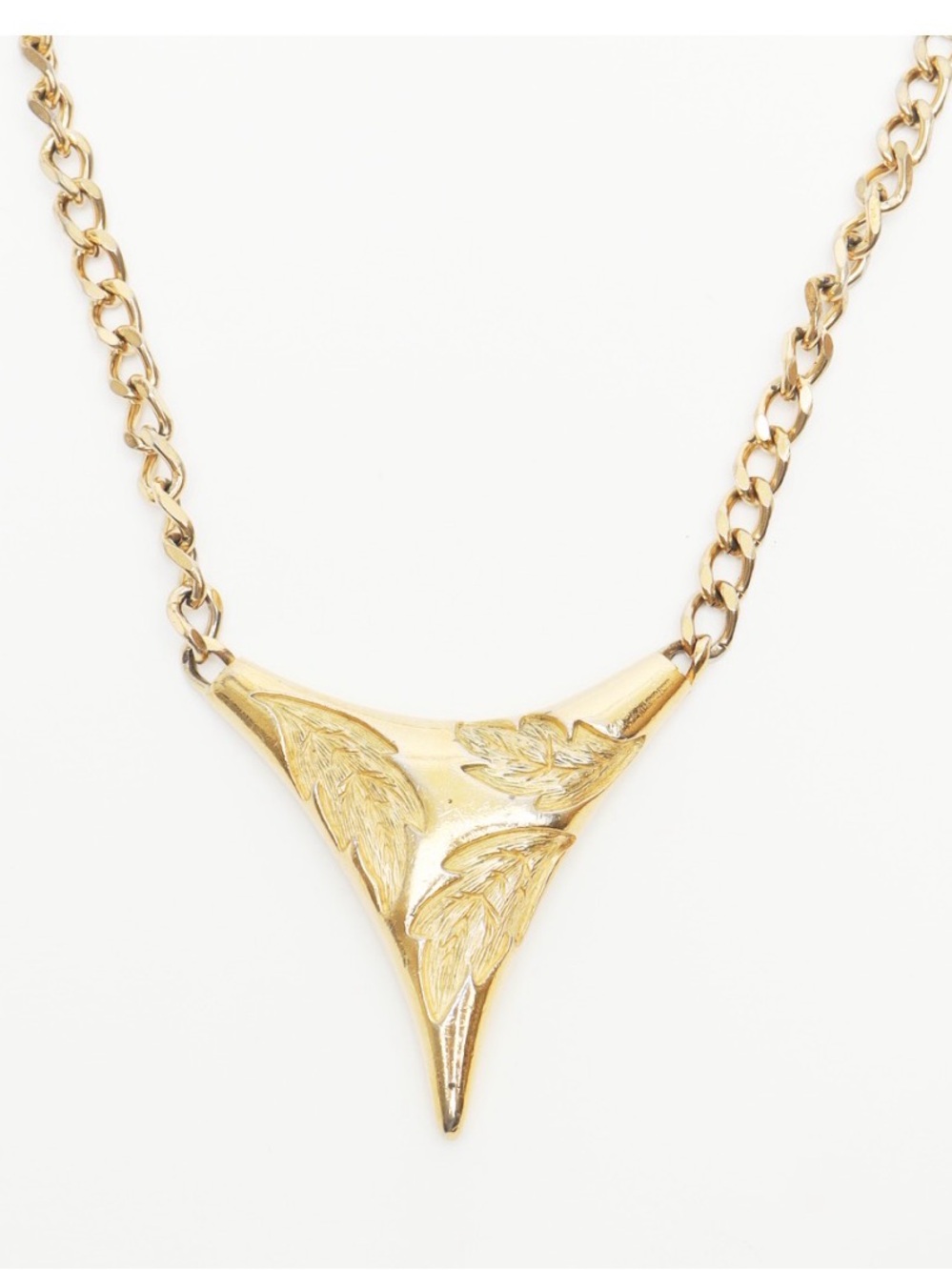 Authentic Givenchy Rare Vintage 70’s Gold Plated Triangle Choker Necklace